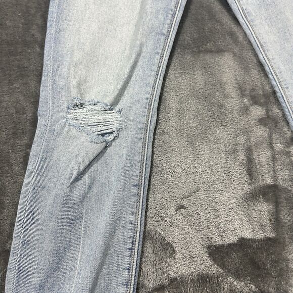 Hudson Jeans Womens 27 Blue Barbara Super Skinny Distressed Mid-rise Denim - Picture 3 of 15